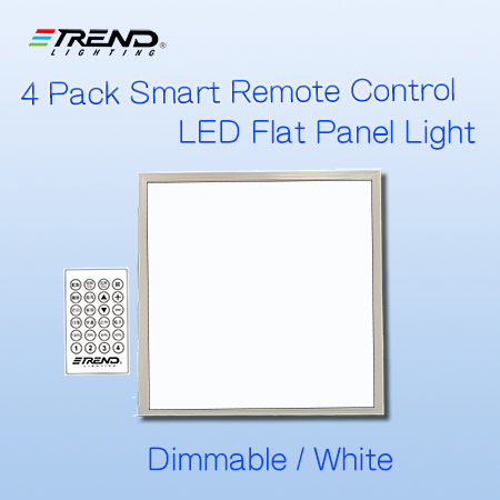 4 Pack Smart Controlled LED Panel Light -  Dimmable Cold White