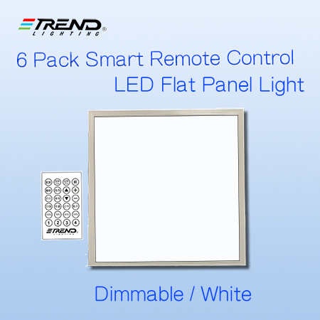 6 Pack Smart Controlled LED Panel Light -  Dimmable Cold White