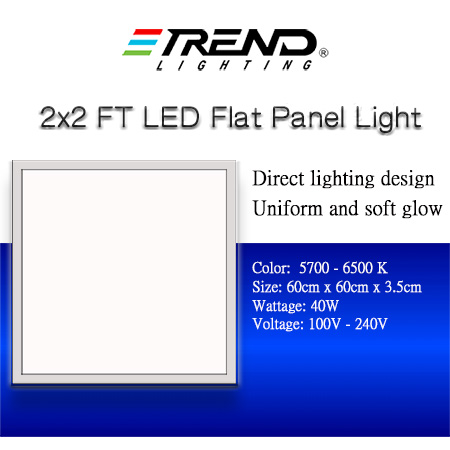 6 Pack Ultra-Thin 40W LED Panel Light , Cold White